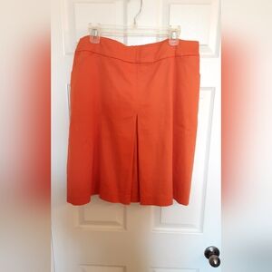 Mountain Lake Orange A-Line Pleated Skirt 16
